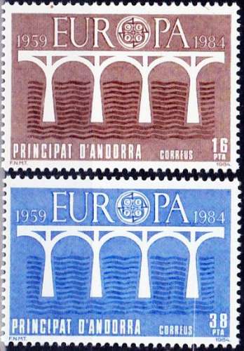 Andorre (Espagne) 1984 Europa - 25e anniversaire de la CEPT YT 167-168 **