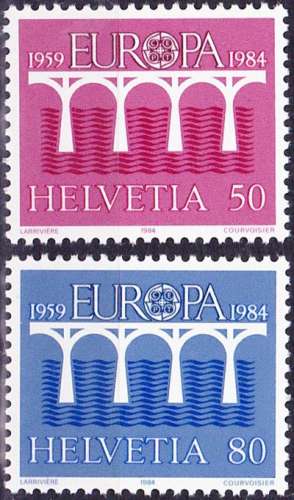 Suisse 1984 Europa - 25e anniversaire de la CEPT - Y&T 1199/00 **