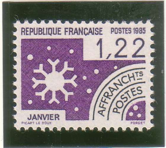 Année 1985 : Y. & T. N° 186 **  Mois de Janvier