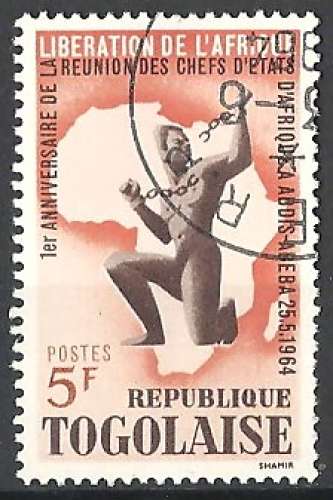 République Togolaise - n° 416 Y&T obl - Réunions des chefs d'état - année 1964