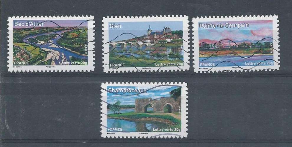 FRANCE 839à841-845 oblitérés vague