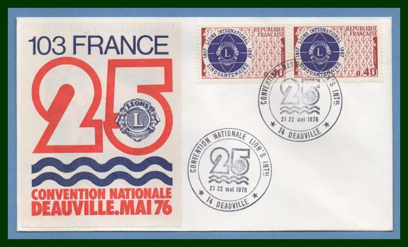FRANCE BT  LIONS CLUB 1976 DEAUVILLE  TB