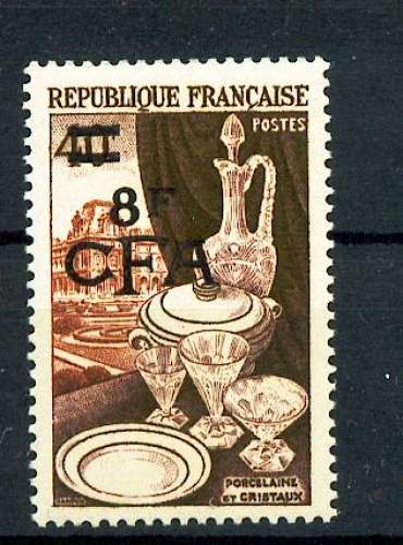 Réunion CFA 315 1/4 de cote porcelaine neuf ** Tb MNH SIN CHARNELA cote 12 euros 