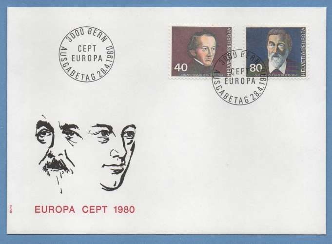 SUISSE FDC EUROPA 1980