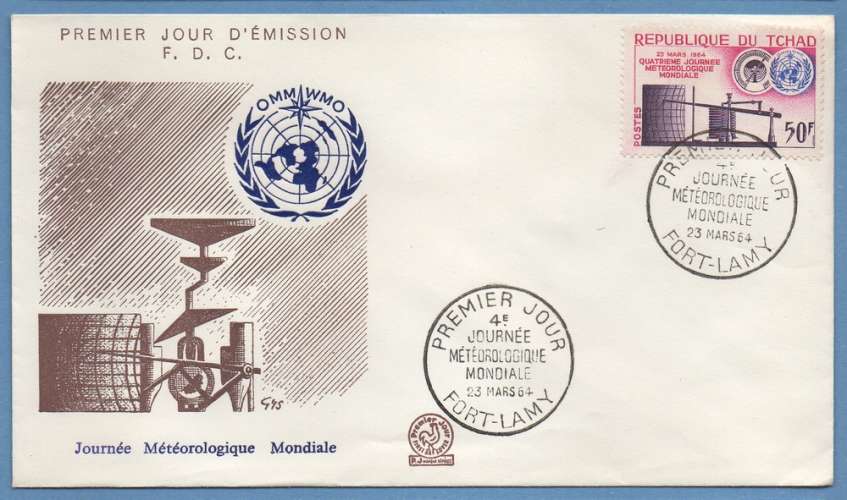 FDC 98 TCHAD JOURNEE METEOROLOGIQUE 1964