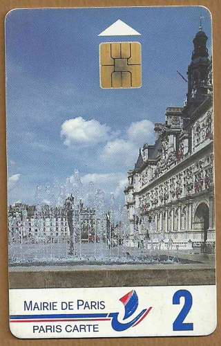 Carte de stationnement - Mairie de Paris - Hotel de ville - Fontaines .