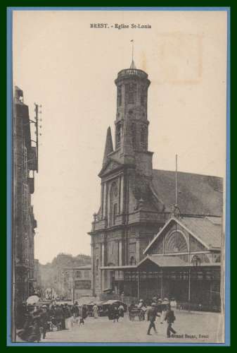 CPA BREST EGLISE ST LOUIS non écrite B/TB