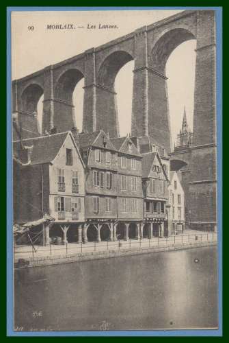CPA MORLAIX VIADUC LES LANCES non écrite TB 