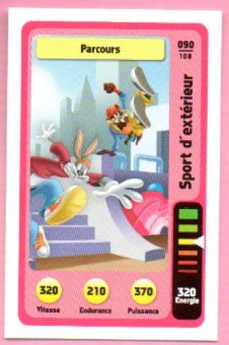 Carte Looney Tunes Auchan 2014 / N°090 Sports d’extérieur Parcours