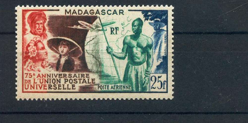 MADAGASCAR PA  72 1949 UPU neuf avec trace de charnière* TB MH cote 6.5
