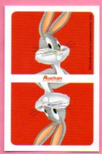 Carte Looney Tunes Auchan 2014 / N°076 Sports d'hiver Descente