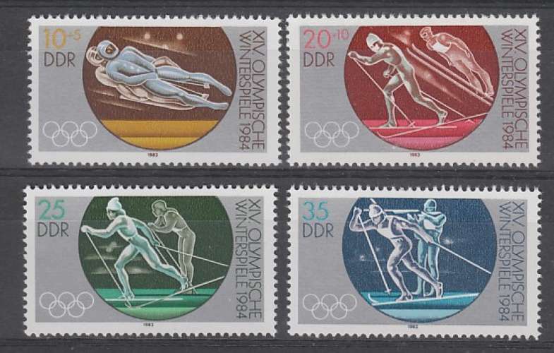 SERIE NEUVE D´ALLEMAGNE OR. - JEUX OLYMPIQUES DE SARAJEVO N° Y&T 2478 A 2481