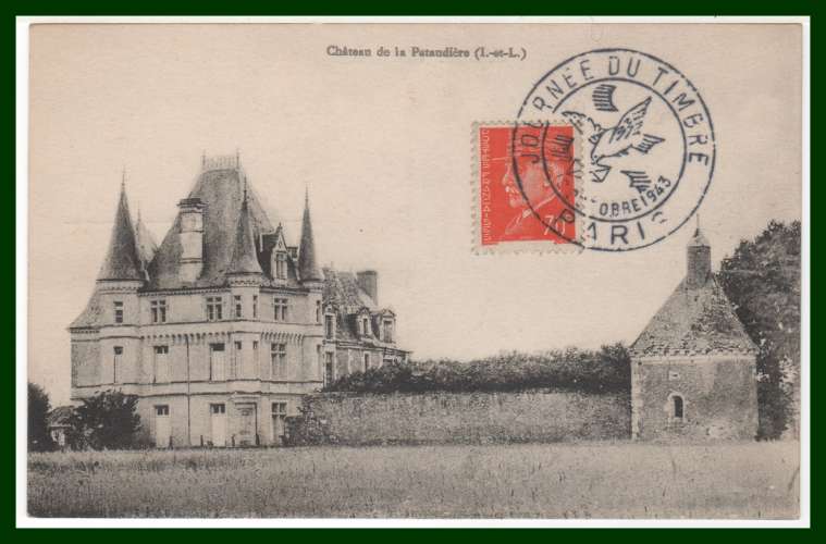 CM JOURNEE DU TIMBRE 1943 PARIS / PETAIN 511 SEUL ( C XX )