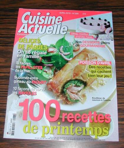 Magazine Revue Cuisine Actuelle avril 2013 N° 268