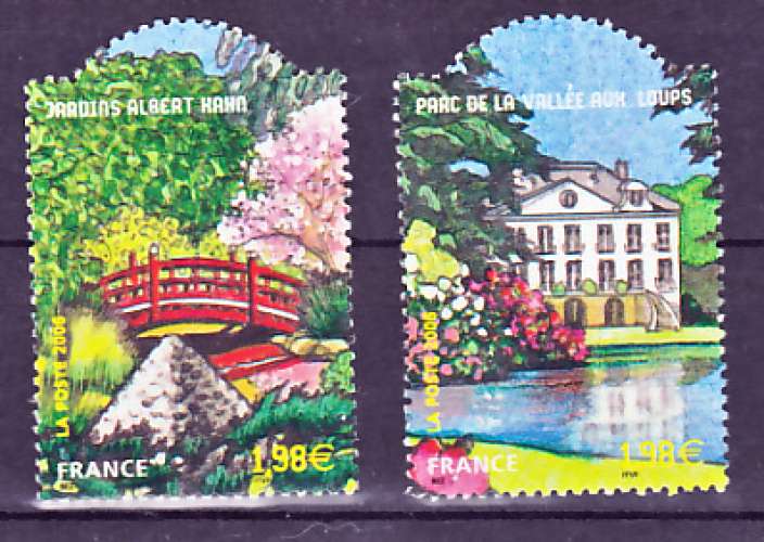 France 3895 3896 salon du timbre jardins   neuf luxe ** MNH sin charnela prix de la poste 3.96