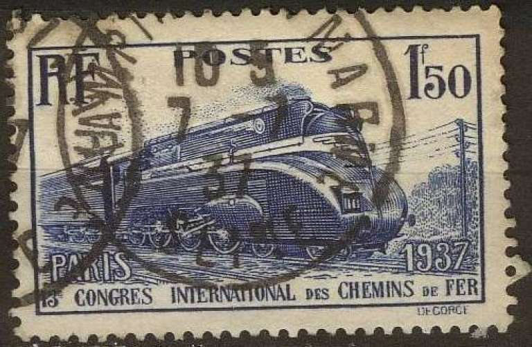 4773 - Y&T n° 340 - oblitéré - Pacific carénée - 1937 - France