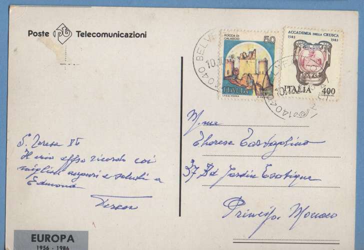 CPSM  EUROPA ITALIE 1956 Scansione indrieto