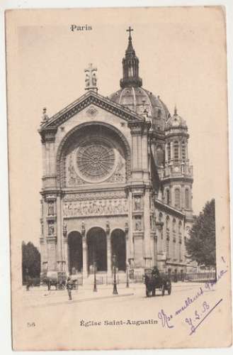cpa 75 Paris Eglise Sain-Augustin