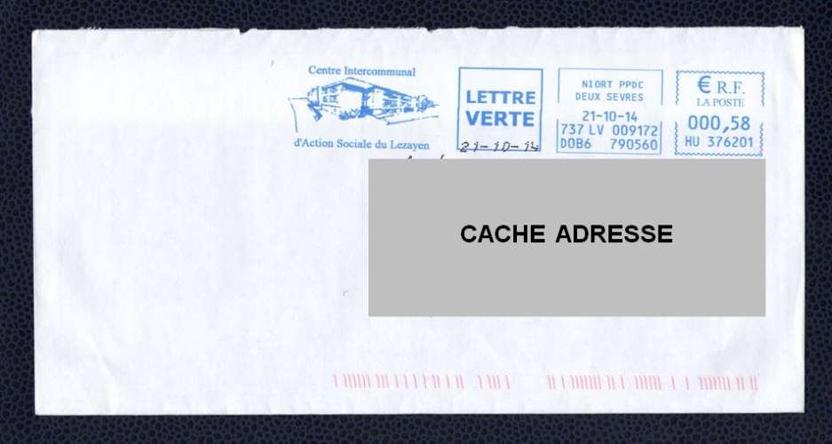 France EMA Empreinte Postmark Communauté de Communes Lezayen 79120 Lezay