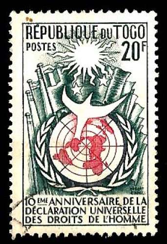 Togo - n° 275 Y&T obl - 10e Anniversaire droits de l'homme - année 1958