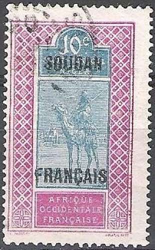 Soudan 1921 Michel 25 O Cote (2001) 0.30 € Soldat sur chameau Cachet rond