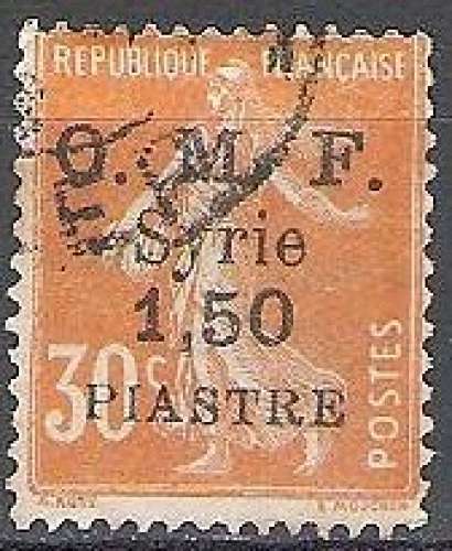  Syrie 1921 Michel 158 O Cote (2007) 1.30 Euro Type Semeuse fond plein Cachet rond