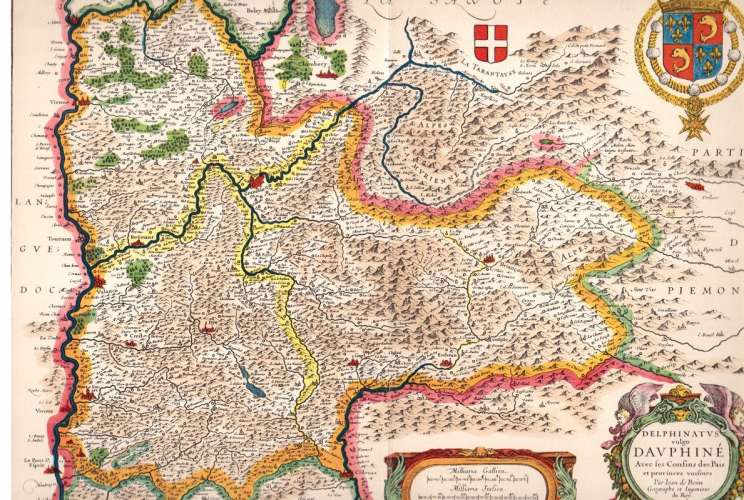 Carte France Laboratoires Marinier Delphinatus vulgo  Dauphiné
