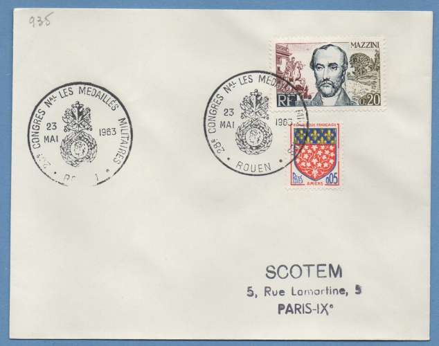 BT CONGRES NAT. MEDAILLES MILITAIRES ROUEN 1963