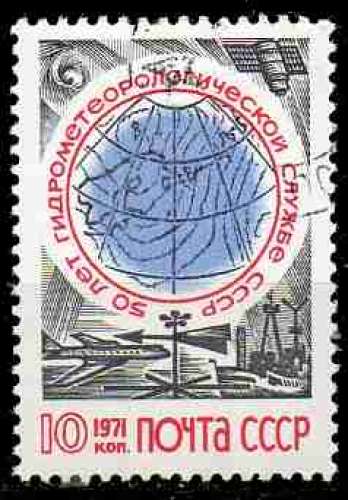 Russie Yvert N°4171 Oblitéré 1971 Hydrometeorologie