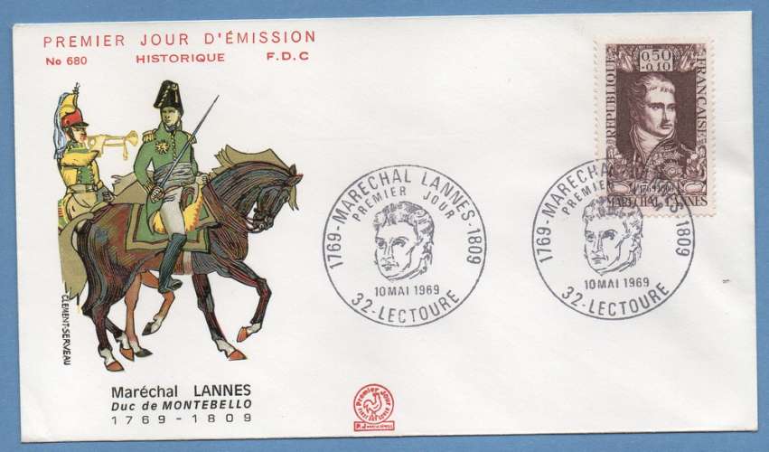FDC MARECHAL LANNES 1969 LECTOURE