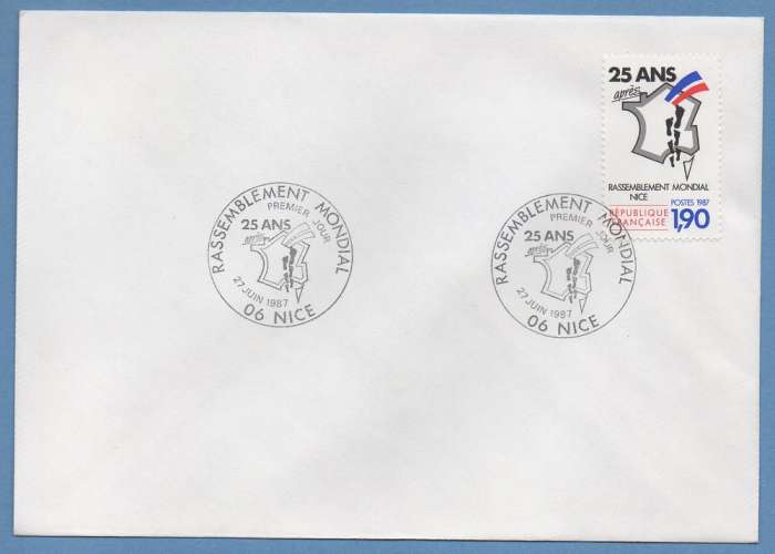 FDC  NICE  1987 ALPES MARITIMES