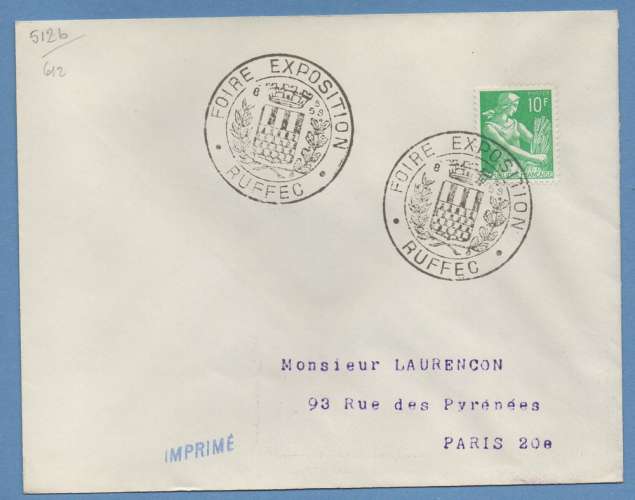 BT FOIRE EXPOSITION RUFFEC 1959 CHARENTE / 1115A