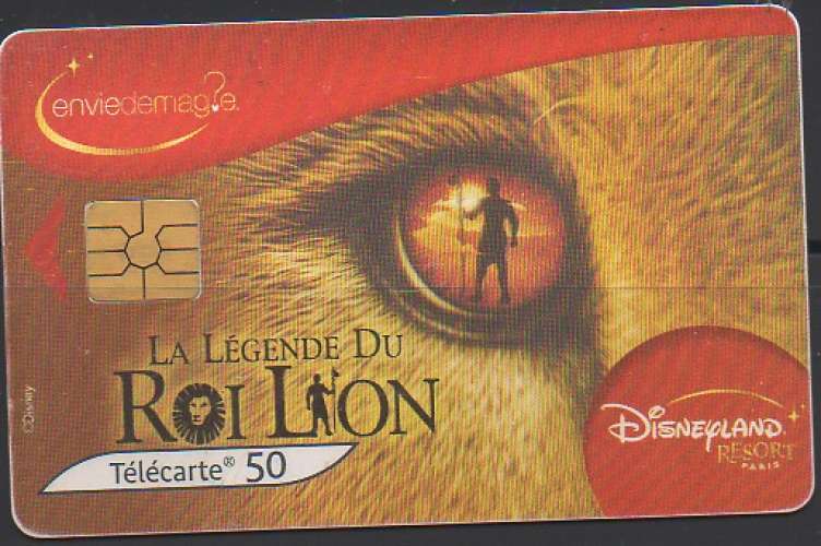 TÉLÉCARTE 50 - LA LÉGENDE DU ROI LION DISNEYLAND