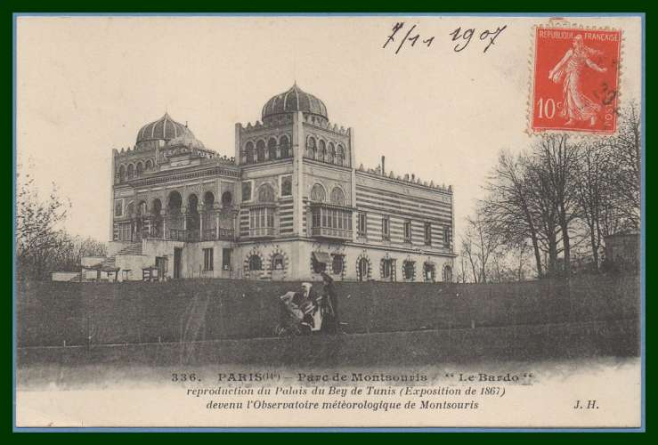 CPA PARIS PARC DE MONTSOURIS LE BARDO voy 1907