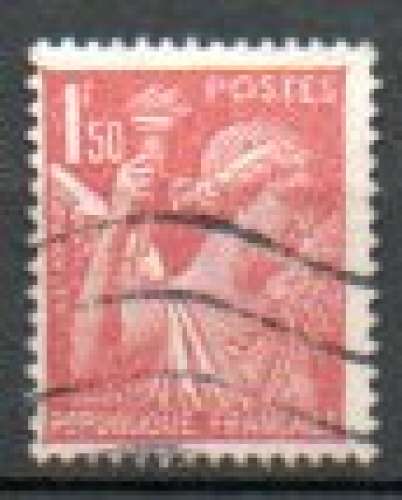 France Oblitéré Yvert N°652 Iris 1,50f 1944