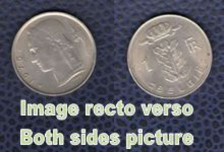 Belgique 1975 Pièce de Monnaie Coin 1 Franc