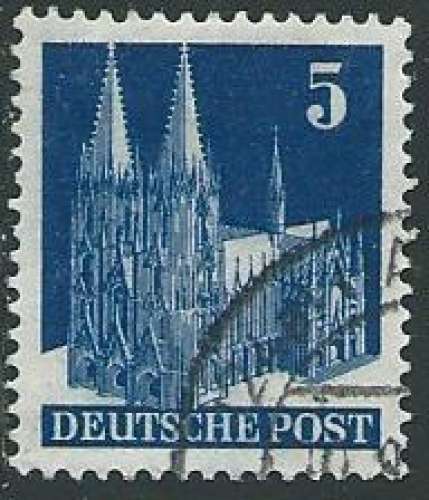 Allemagne - Bizone - Y&T 0043A (o) - Cathédrale de Cologne -