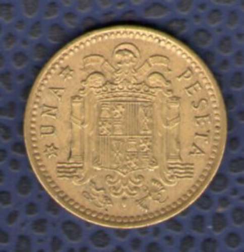 Espagne 1966 Pièce de Monnaie Coin 1 Peseta Franco Caudillo