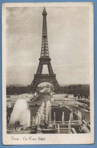 CPSM Paris Tour Eiffel non écrite 