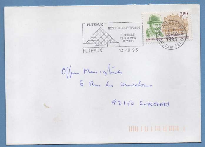France N° 2966  / FL Puteaux 1995 Ecole de la Pyramide