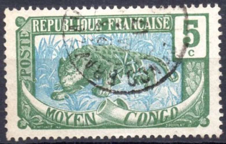 7148 - Y&T n° 51 - oblItéré - Panthère - 1907/17 - Moyen Congo