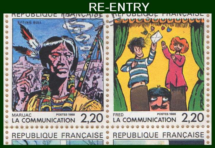 France LR 1999 dont variété RE-ENTRY partiel / TP communication 2 Scans