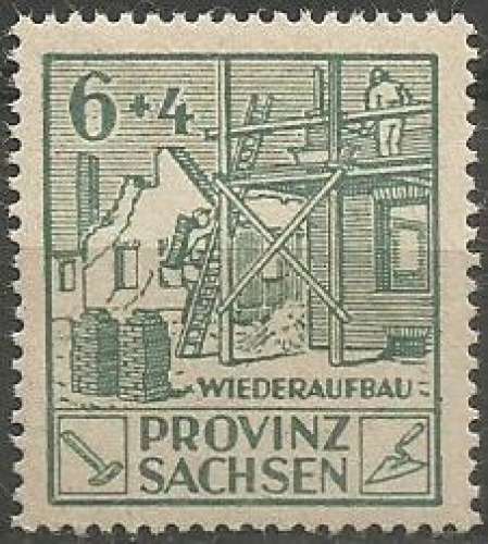 Allemagne - Saxe - Y&T 22 - Neuf ** - Provinz Sachsen - Reconstruction d'une maison