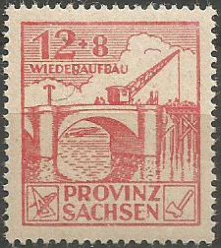 Allemagne - Saxe - Y&T 23 - Neuf ** - Provinz Sachsen - Reconstruction d'un pont