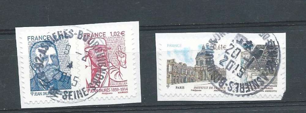 FRANCE 4timbres 2015 oblitérés rond