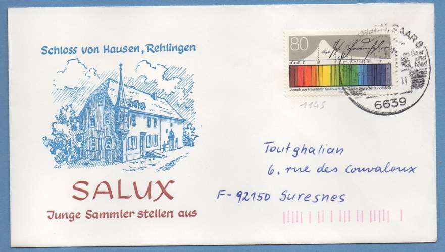 Allemagne F. N° 1145 / L > France  spectre solaire