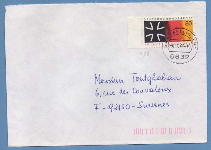 Allemagne F. N° 1098 / L > France  