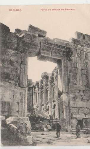 cpa Liban (Syrie ) Baalbek Porte du Temple de Bacchus