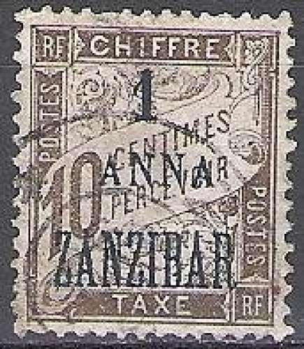  Zanzibar 1897 Michel Taxe 2 O Cote (2008) 13.00 Euro Chiffre sur bande Cachet rond