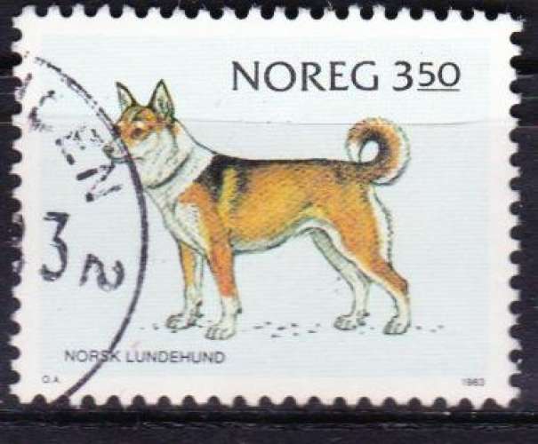 Norvege 1983 YT 836 Obl Chien de chasse Lundehund
